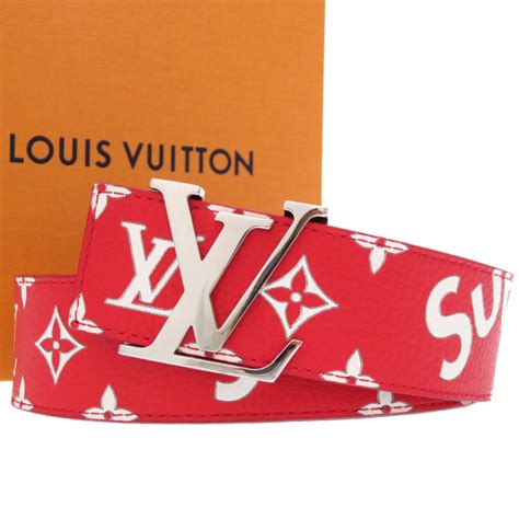 louis vuitton supreme belt white|louis vuitton monogram belt black.